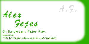 alex fejes business card